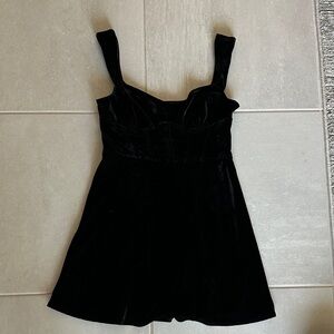 Urban Outfitters Black Velvet Mini Dress